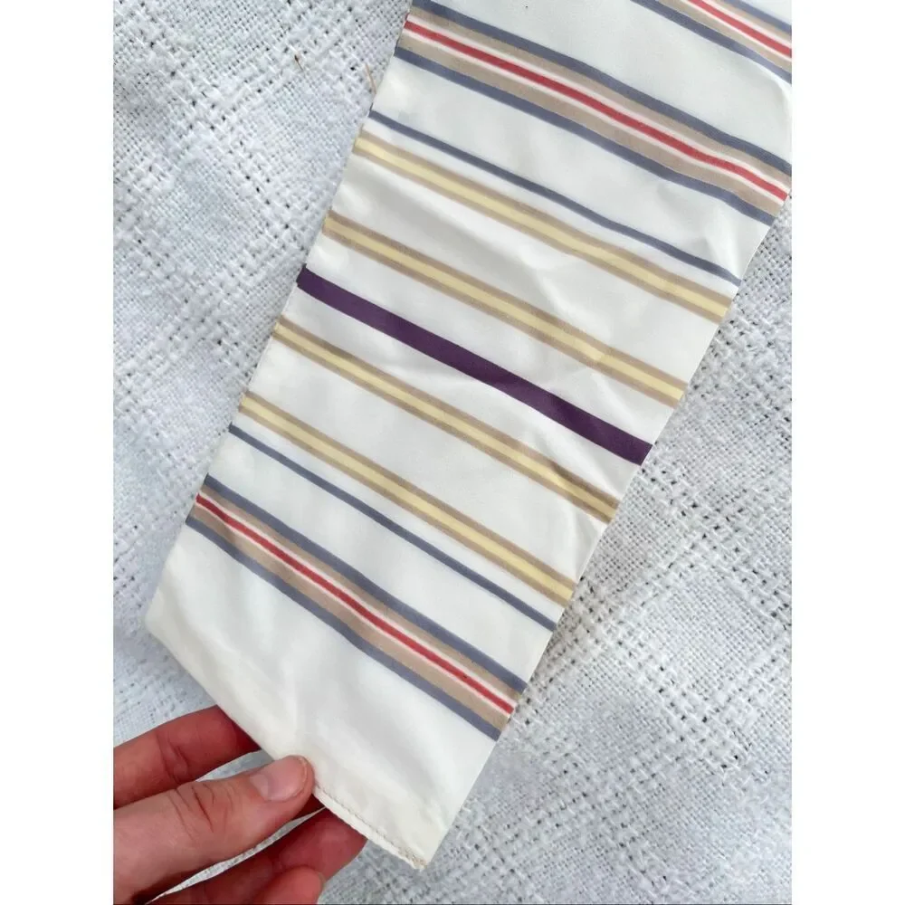 VTG 80s Coastal Resort Stripe Scarf Palm Beach Grandmillennial